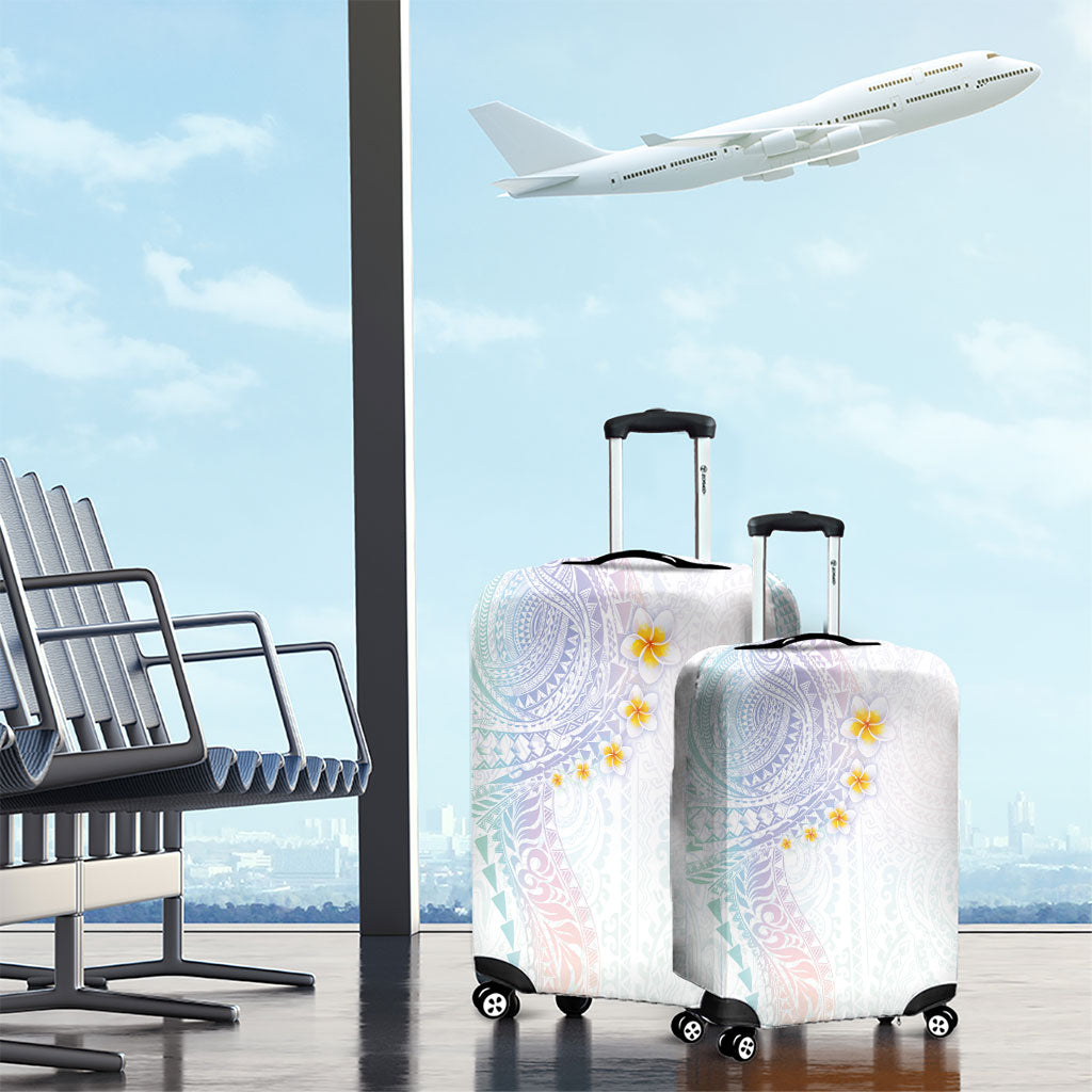 Hawaiian Tribal Tattoo and Plumeria Luggage Cover Polynesian Pattern Sweet
