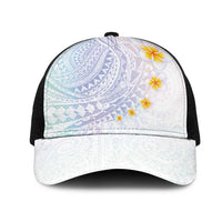 Hawaiian Tribal Tattoo and Plumeria Mesh Trucker Cap Polynesian Pattern Sweet