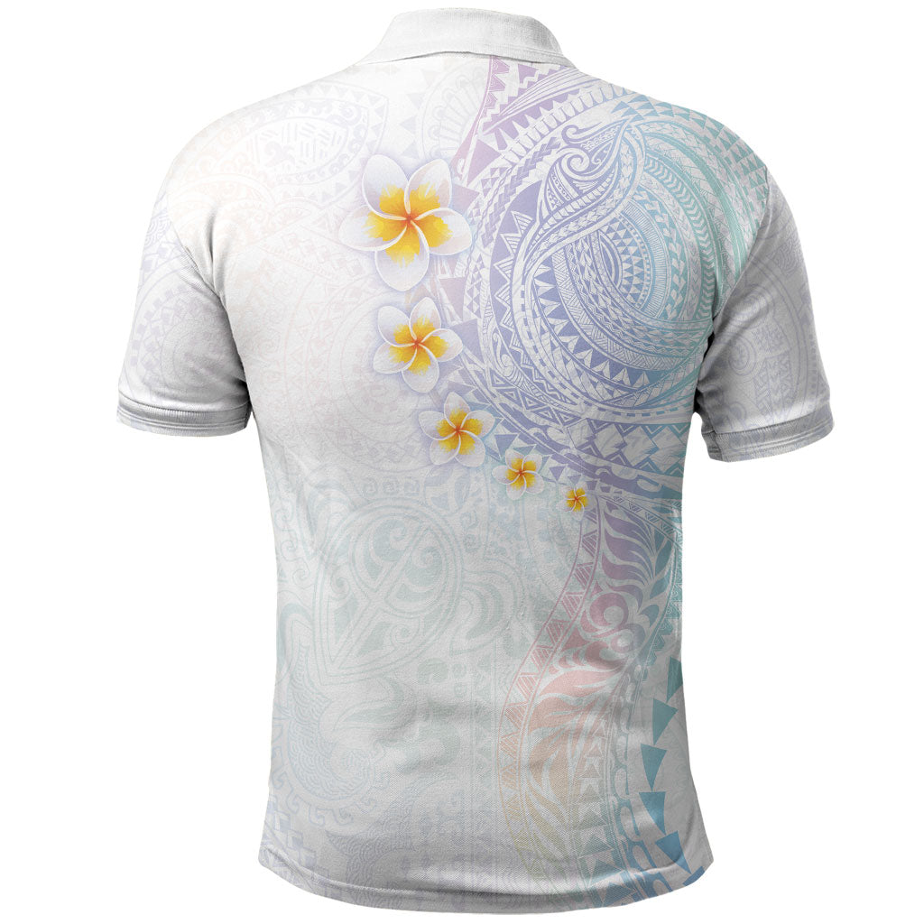 Hawaiian Tribal Tattoo and Plumeria Polo Shirt Polynesian Pattern Sweet