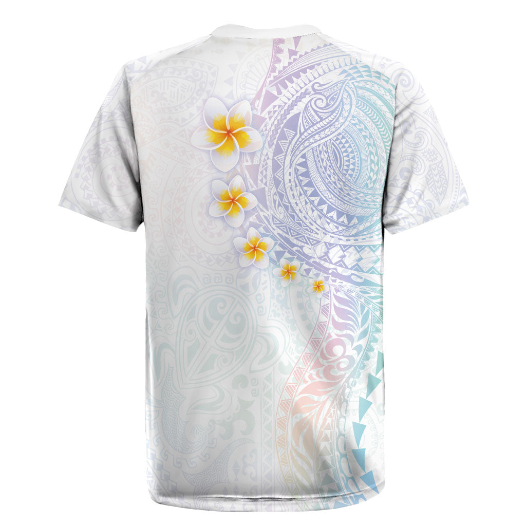 Hawaiian Tribal Tattoo and Plumeria Rugby Jersey Polynesian Pattern Sweet