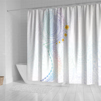 Hawaiian Tribal Tattoo and Plumeria Shower Curtain Polynesian Pattern Sweet