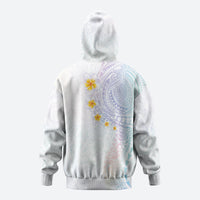 Hawaiian Tribal Tattoo and Plumeria Zip Hoodie Polynesian Pattern Sweet
