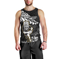 New Zealand Rugby Men Tank Top Maori Warrior Rugby Silver Fern Tribal Pattern LT03 - Polynesian Pride