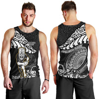 New Zealand Rugby Men Tank Top Maori Warrior Rugby Silver Fern Tribal Pattern LT03 - Polynesian Pride