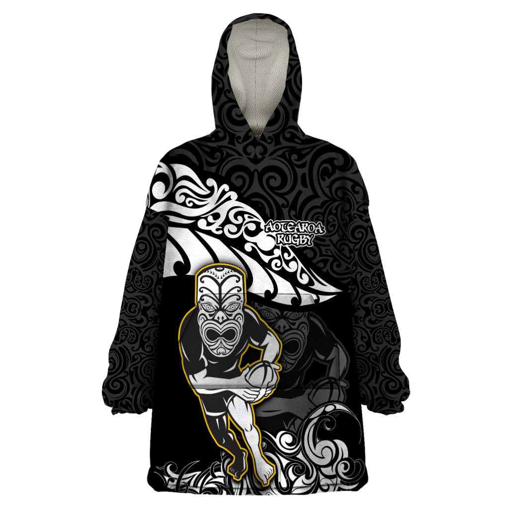 new-zealand-rugby-wearable-blanket-hoodie-maori-warrior-rugby-silver-fern-tribal-pattern