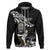 Custom New Zealand Rugby Hoodie Maori Warrior Rugby Silver Fern Tribal Pattern LT03 Zip Hoodie Black - Polynesian Pride