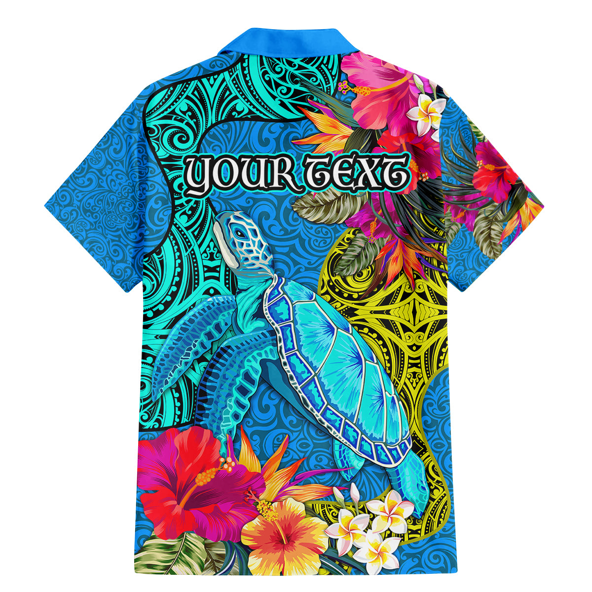 Custom Polynesian Family Matching Mermaid Dress and Hawaiian Shirt The Turtle Jung Flower with Maori Pattern Ethnic Style LT03 - Polynesian Pride