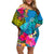 custom-polynesian-family-matching-off-shoulder-short-dress-and-hawaiian-shirt-the-turtle-jung-flower-with-maori-pattern-ethnic-style