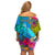 custom-polynesian-off-shoulder-short-dress-the-turtle-jung-flower-with-maori-pattern-ethnic-style