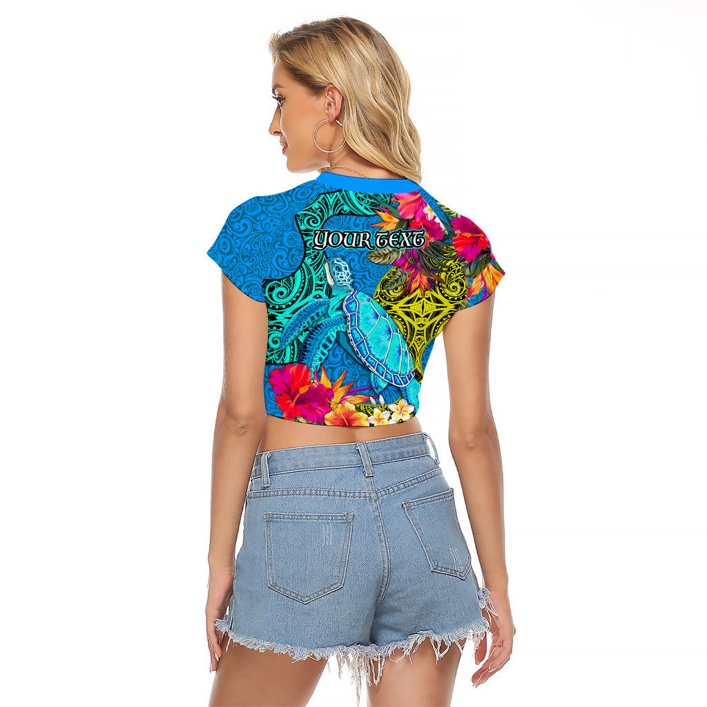 custom-polynesian-raglan-cropped-t-shirt-the-turtle-jung-flower-with-maori-pattern-ethnic-style