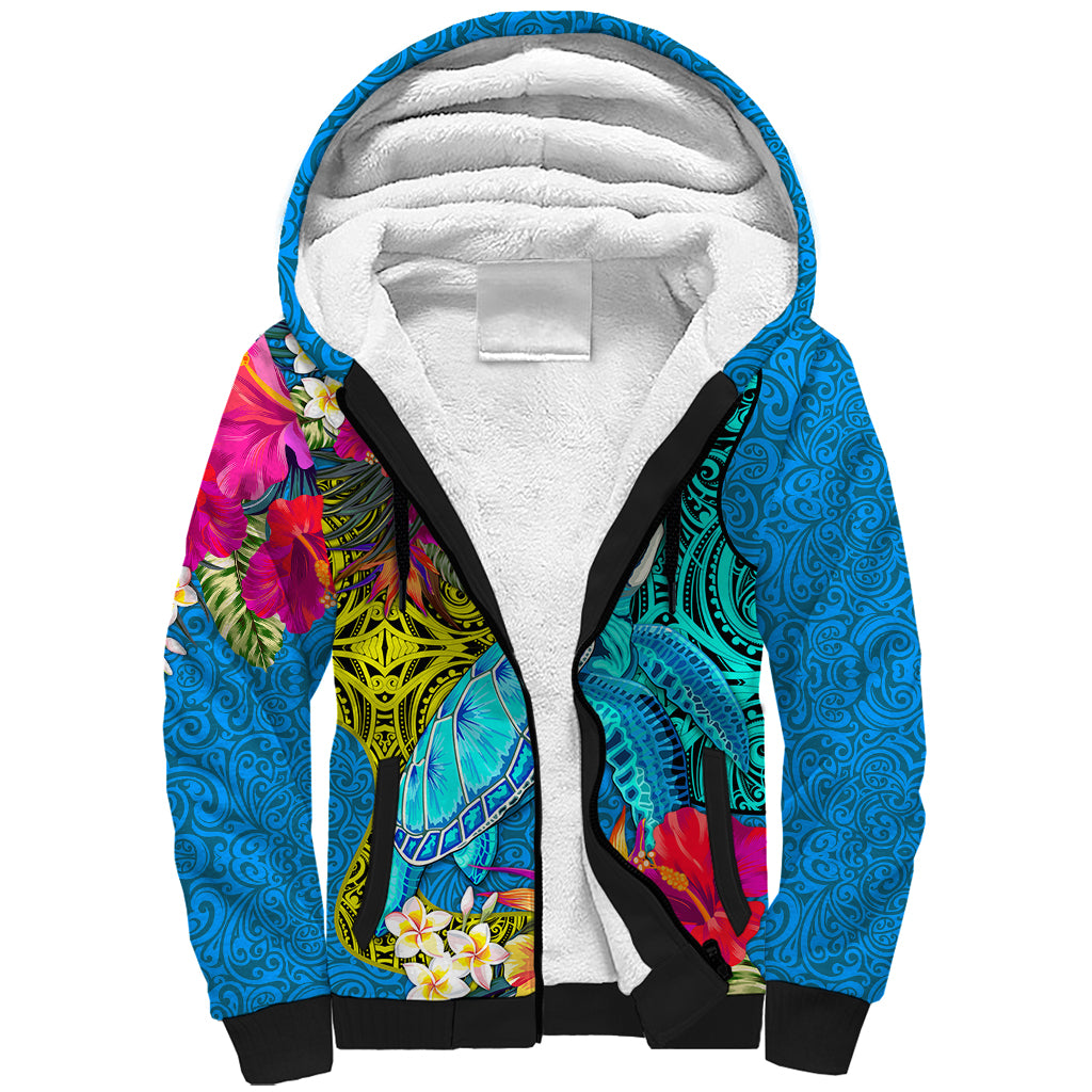 custom-polynesian-sherpa-hoodie-the-turtle-jung-flower-with-maori-pattern-ethnic-style