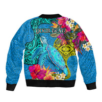 custom-polynesian-sleeve-zip-bomber-jacket-the-turtle-jung-flower-with-maori-pattern-ethnic-style