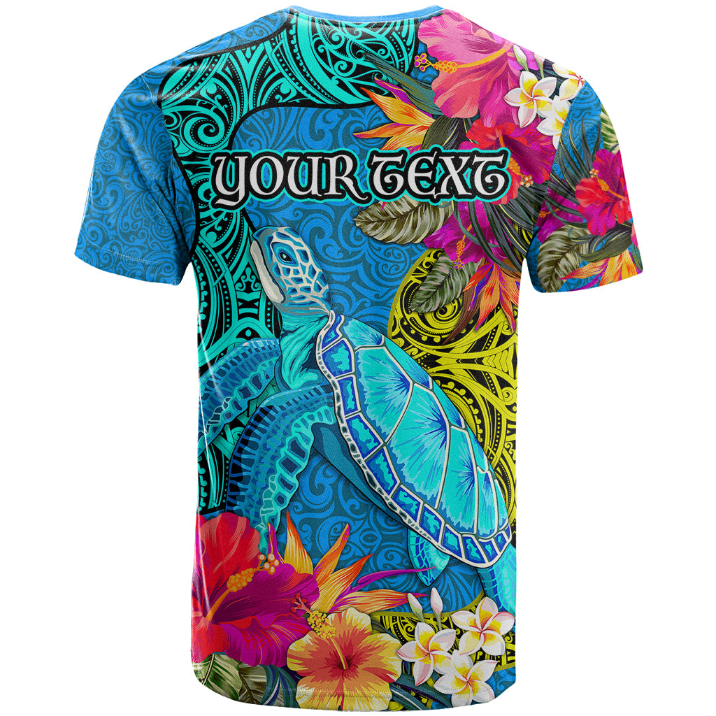 Custom Polynesian T Shirt The Turtle Jung Flower with Maori Pattern Ethnic Style LT03 - Polynesian Pride