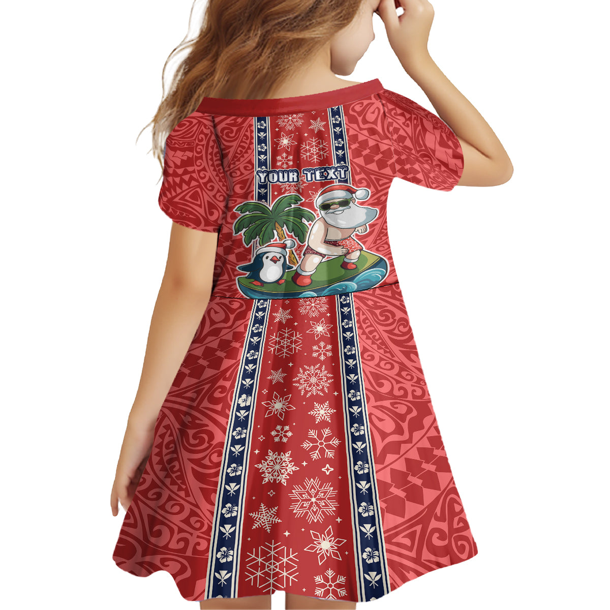 custom-hawaii-christmas-family-matching-summer-maxi-dress-and-hawaiian-shirt-the-santa-surfing-hawaii-xmas-style