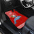 Custom Hawaii Mele Kalikimaka Car Mats Santa Riding The DolPhin Mix Kakau Pattern Red Style LT03 - Polynesian Pride