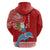 Custom Hawaii Mele Kalikimaka Hoodie Santa Riding The DolPhin Mix Kakau Pattern Red Style LT03 - Polynesian Pride