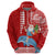 Custom Hawaii Mele Kalikimaka Hoodie Santa Riding The DolPhin Mix Kakau Pattern Red Style LT03 - Polynesian Pride