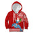 Custom Hawaii Mele Kalikimaka Kid Hoodie Santa Riding The DolPhin Mix Kakau Pattern Red Style LT03 Red - Polynesian Pride