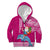 Custom Hawaii Mele Kalikimaka Kid Hoodie Santa Riding The DolPhin Mix Kakau Pattern Pink Style LT03 - Polynesian Pride