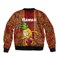 Hawaii Bomber Jacket Aloha Funny Pineapple Mix Kakau Hawaiian Tribal LT03 - Polynesian Pride