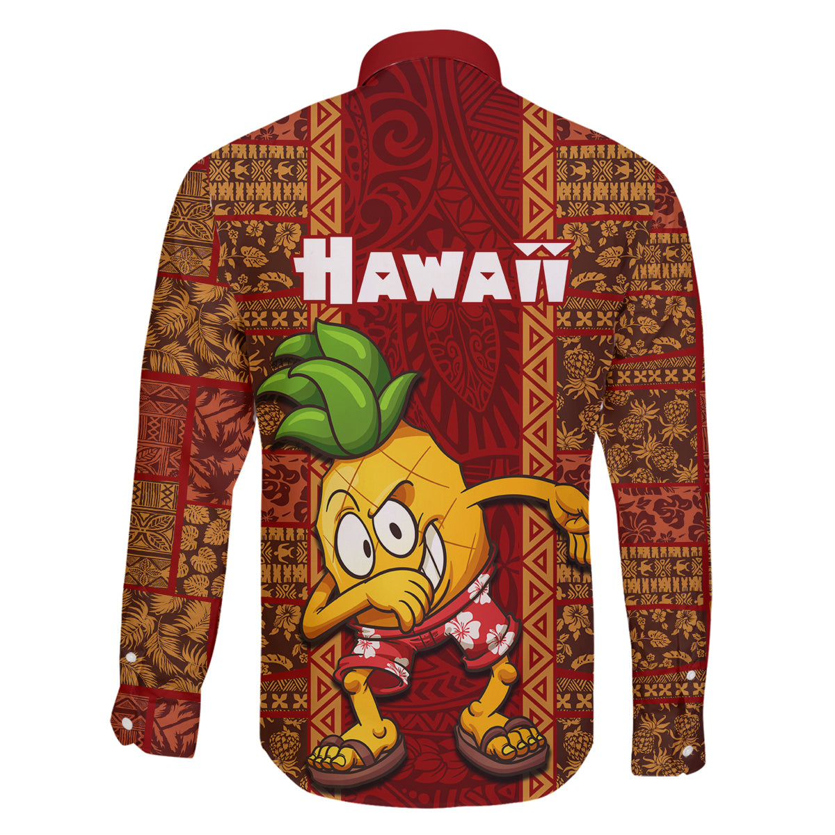 Hawaii Family Matching Tank Maxi Dress and Hawaiian Shirt Aloha Funny Pineapple Mix Kakau Hawaiian Tribal LT03 - Polynesian Pride