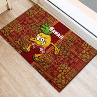 Hawaii Rubber Doormat Aloha Funny Pineapple Mix Kakau Hawaiian Tribal LT03 - Polynesian Pride