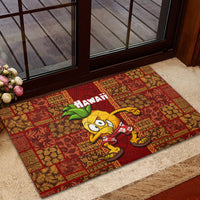 Hawaii Rubber Doormat Aloha Funny Pineapple Mix Kakau Hawaiian Tribal LT03 - Polynesian Pride