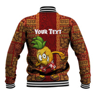 Custom Hawaii Baseball Jacket Aloha Funny Pineapple Mix Kakau Hawaiian Tribal LT03 - Polynesian Pride