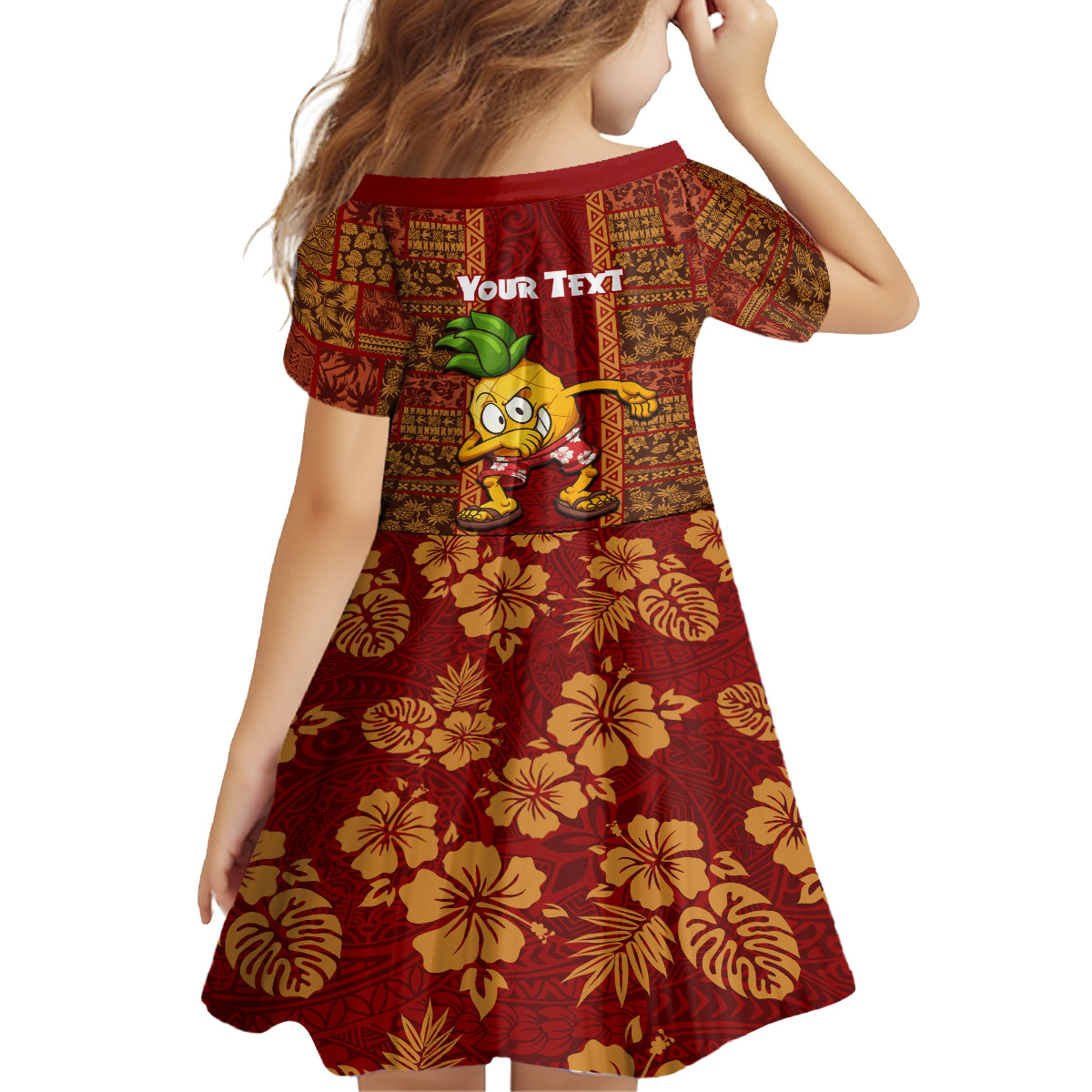 Custom Hawaii Family Matching Tank Maxi Dress and Hawaiian Shirt Aloha Funny Pineapple Mix Kakau Hawaiian Tribal LT03 - Polynesian Pride