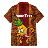 Custom Hawaii Family Matching Tank Maxi Dress and Hawaiian Shirt Aloha Funny Pineapple Mix Kakau Hawaiian Tribal LT03 - Polynesian Pride