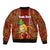 Custom Hawaii Sleeve Zip Bomber Jacket Aloha Funny Pineapple Mix Kakau Hawaiian Tribal LT03 - Polynesian Pride
