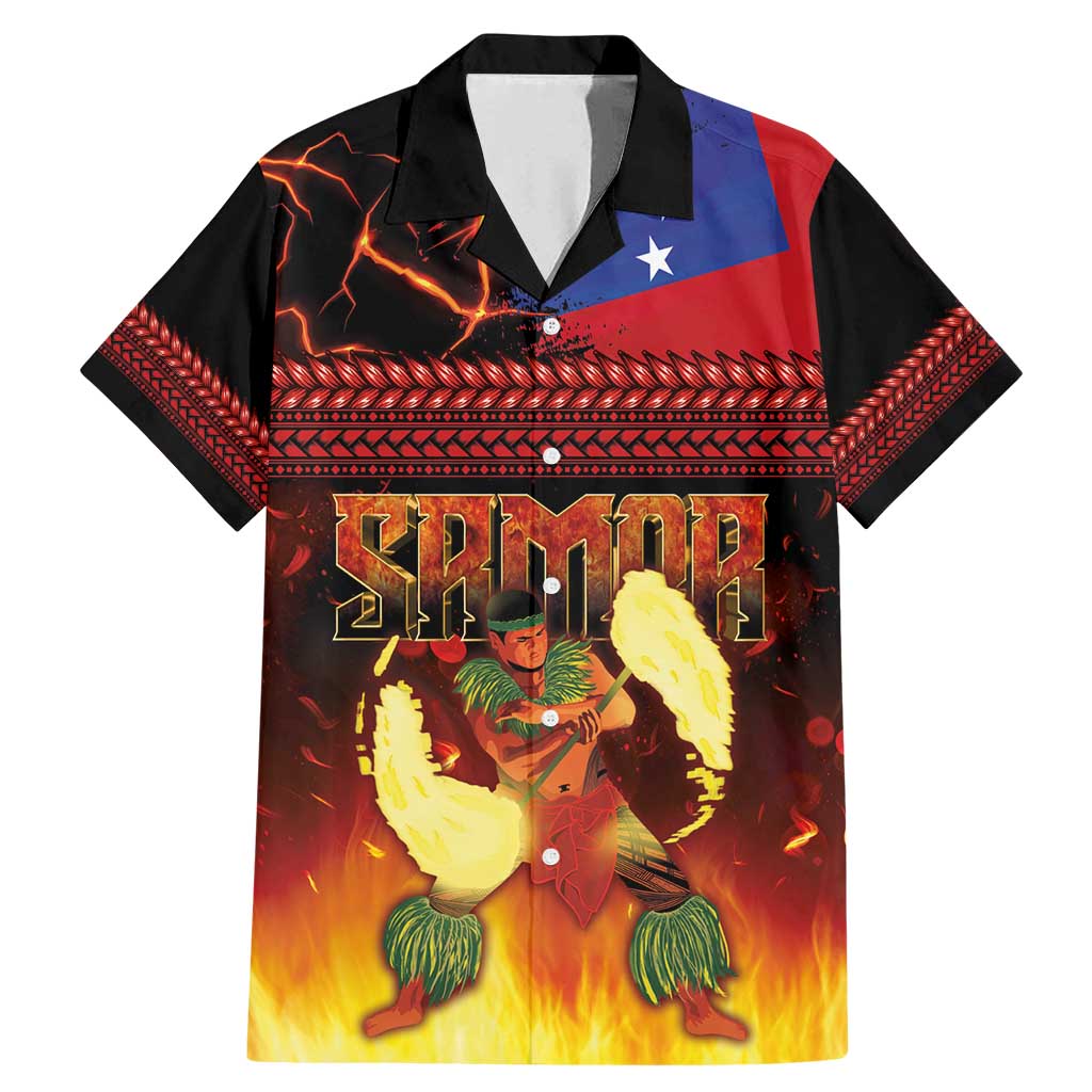 Samoan Siva Afi Family Matching Mermaid Dress and Hawaiian Shirt Tribal Performers of Samoan Fire Knife Dancing