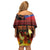 Samoan Siva Afi Family Matching Off Shoulder Short Dress and Hawaiian Shirt Tribal Performers of Samoan Fire Knife Dancing
