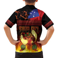 Samoan Siva Afi Family Matching Tank Maxi Dress and Hawaiian Shirt Tribal Performers of Samoan Fire Knife Dancing