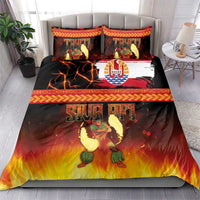 Tahitian Siva Afi Bedding Set Tribal Performers of Tahitian Fire Knife Dancing LT03 - Polynesian Pride
