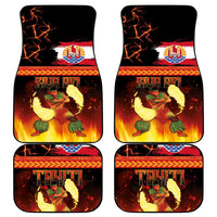 Tahitian Siva Afi Car Mats Tribal Performers of Tahitian Fire Knife Dancing LT03 - Polynesian Pride