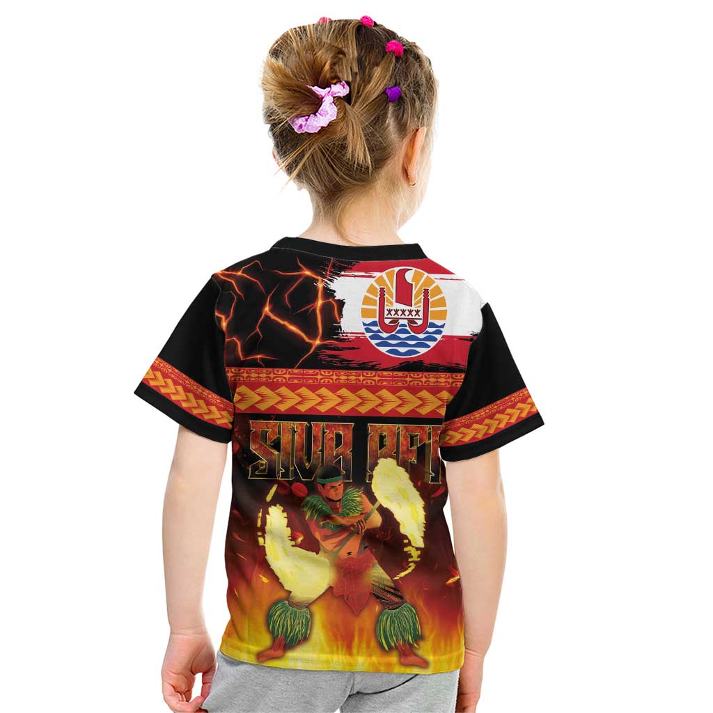 Tahitian Siva Afi Kid T Shirt Tribal Performers of Tahitian Fire Knife Dancing