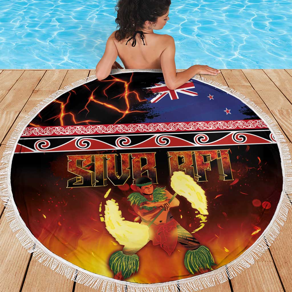 Aotearoa Siva Afi Beach Blanket Tribal Performers of Aotearoa Fire Knife Dancing