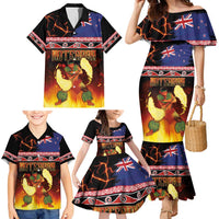 Aotearoa Siva Afi Family Matching Mermaid Dress and Hawaiian Shirt Tribal Performers of Aotearoa Fire Knife Dancing LT03 - Polynesian Pride