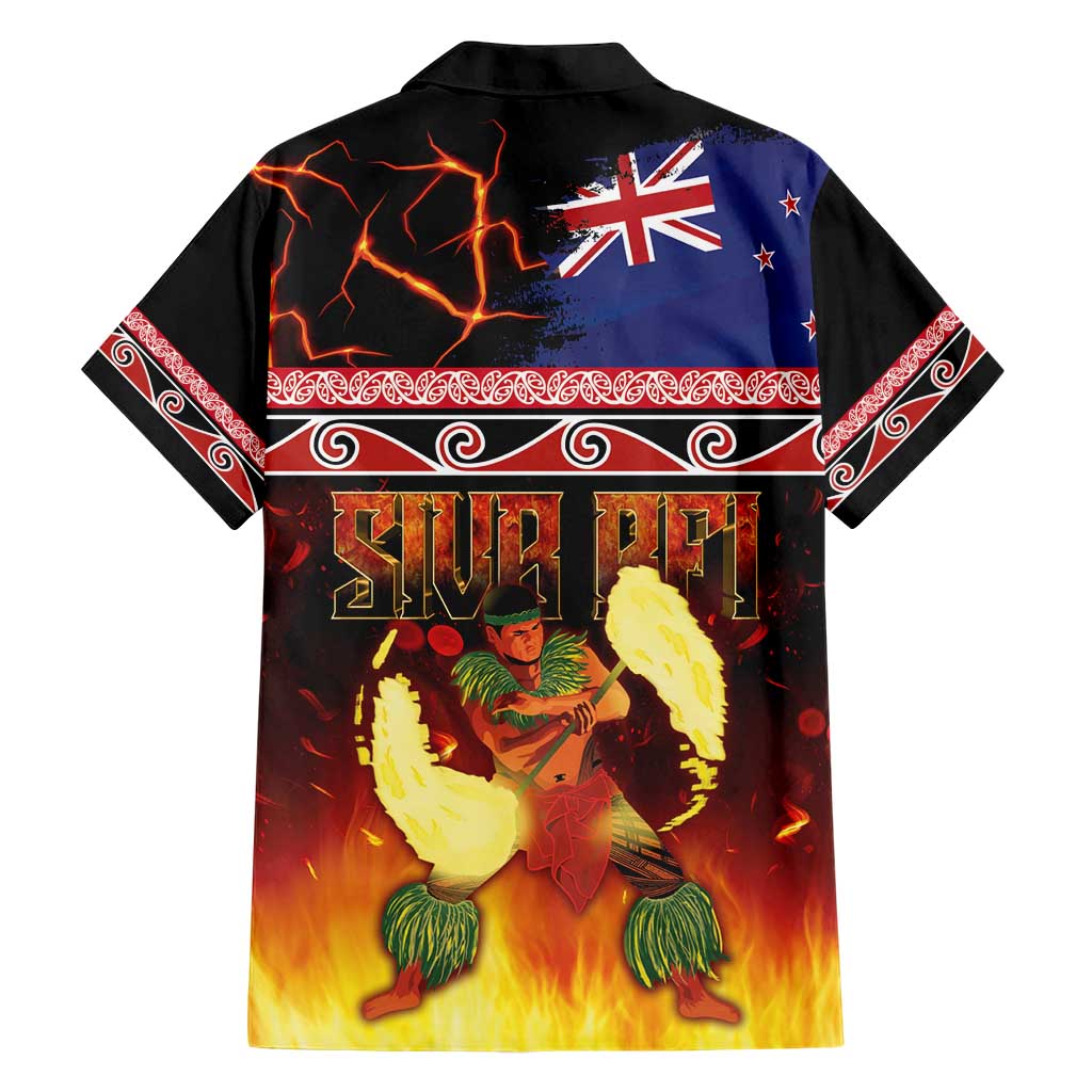 Aotearoa Siva Afi Family Matching Short Sleeve Bodycon Dress and Hawaiian Shirt Tribal Performers of Aotearoa Fire Knife Dancing LT03 - Polynesian Pride