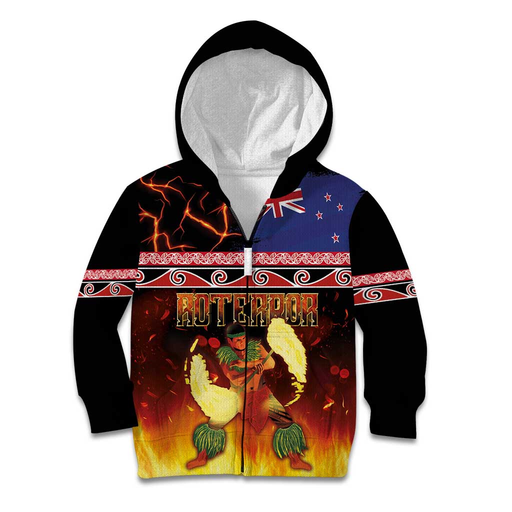 Aotearoa Siva Afi Kid Hoodie Tribal Performers of Aotearoa Fire Knife Dancing