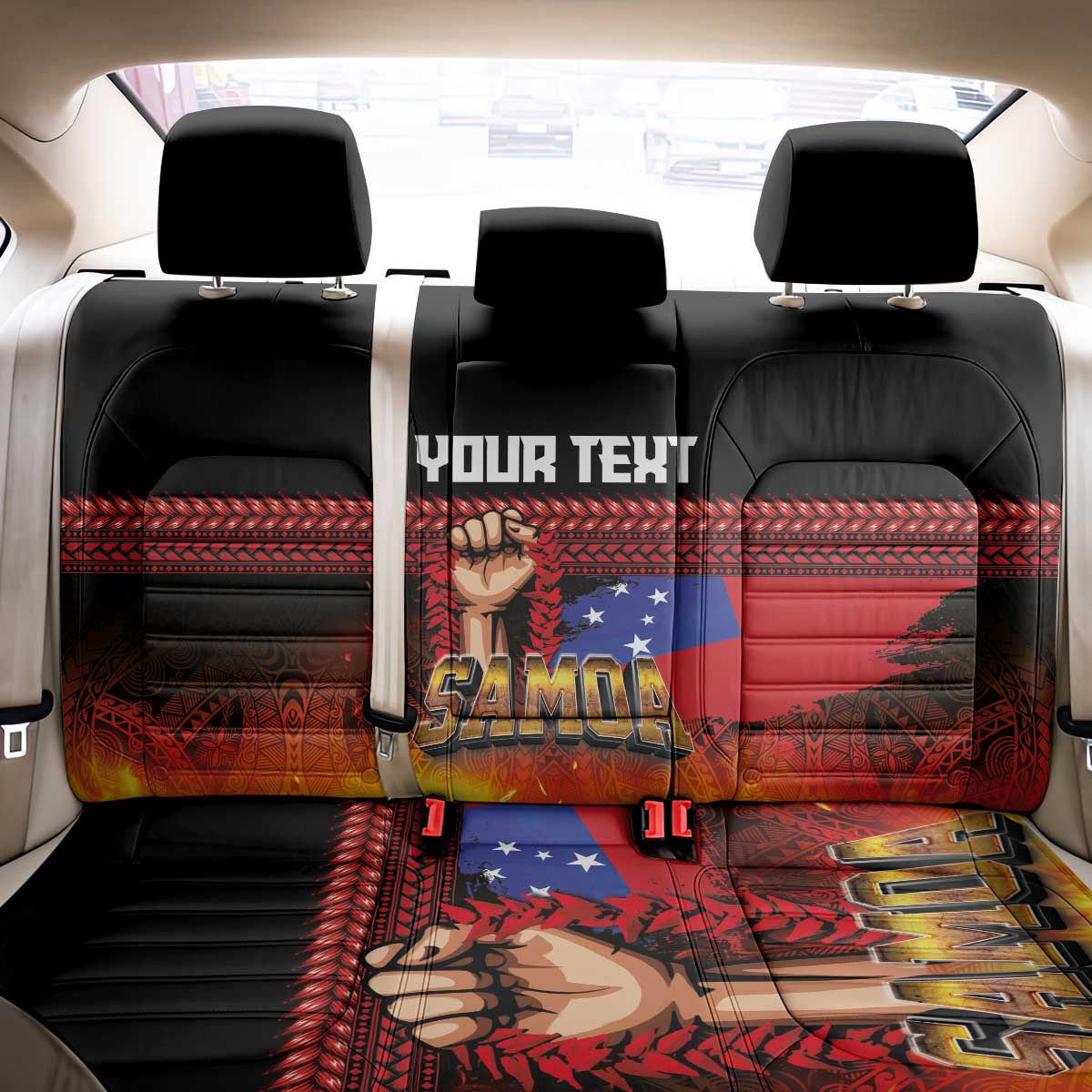 Personalised Samoan Spirit - Samoa Tribal Heritage Back Car Seat Cover