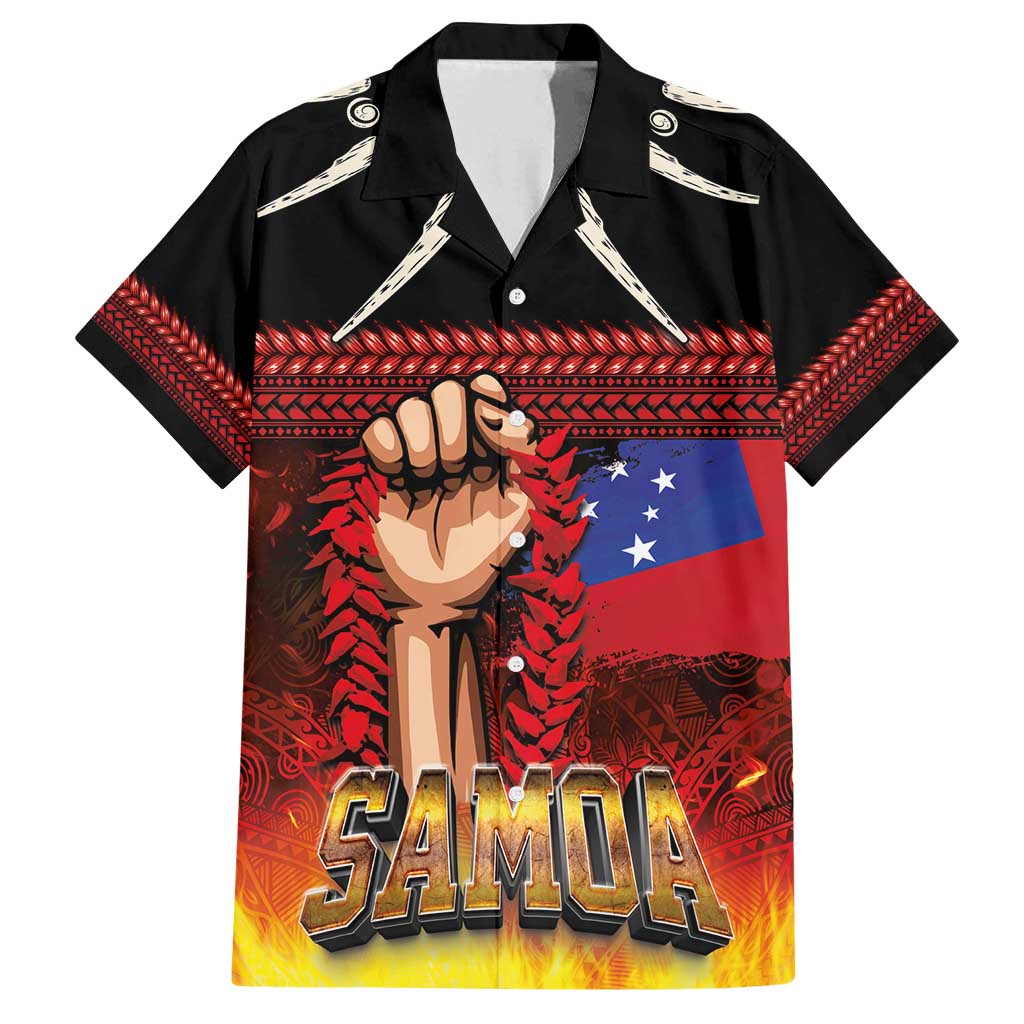 Personalised Samoan Spirit - Samoa Tribal Heritage Family Matching Tank Maxi Dress and Hawaiian Shirt