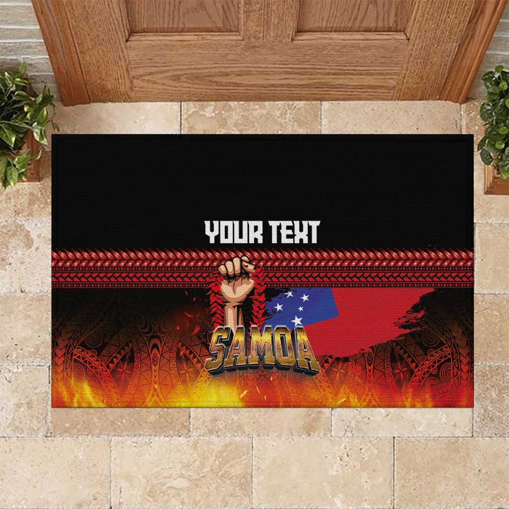 Personalised Samoan Spirit - Samoa Tribal Heritage Rubber Doormat