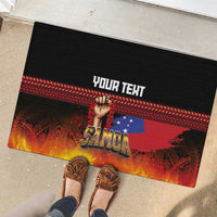 Personalised Samoan Spirit - Samoa Tribal Heritage Rubber Doormat