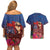 Proud of Samoa Couples Matching Off Shoulder Short Dress and Hawaiian Shirt Ula Nifo with Samoa 685 and Hibiscus Tapa Tribal Pattern