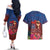 Proud of Samoa Couples Matching Off The Shoulder Long Sleeve Dress and Hawaiian Shirt Ula Nifo with Samoa 685 and Hibiscus Tapa Tribal Pattern
