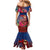 Proud of Samoa Mermaid Dress Ula Nifo with Samoa 685 and Hibiscus Tapa Tribal Pattern