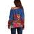 Proud of Samoa Off Shoulder Sweater Ula Nifo with Samoa 685 and Hibiscus Tapa Tribal Pattern