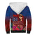 Proud of Samoa Sherpa Hoodie Ula Nifo with Samoa 685 and Hibiscus Tapa Tribal Pattern